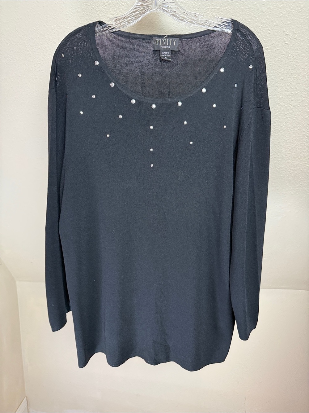 INFINITY WOMAN Black Long Sleeve Knit Size 2X